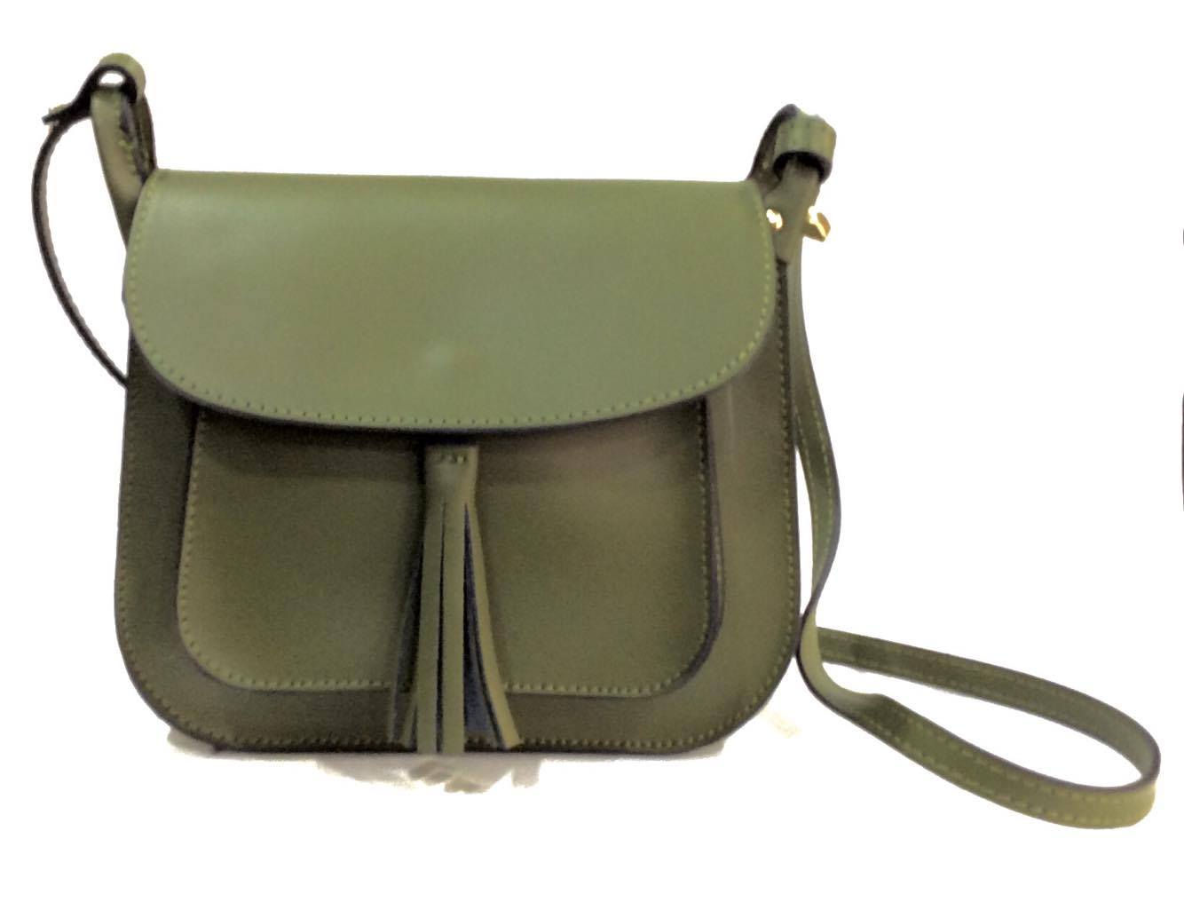 SAC CUIR - BESACE GREEN