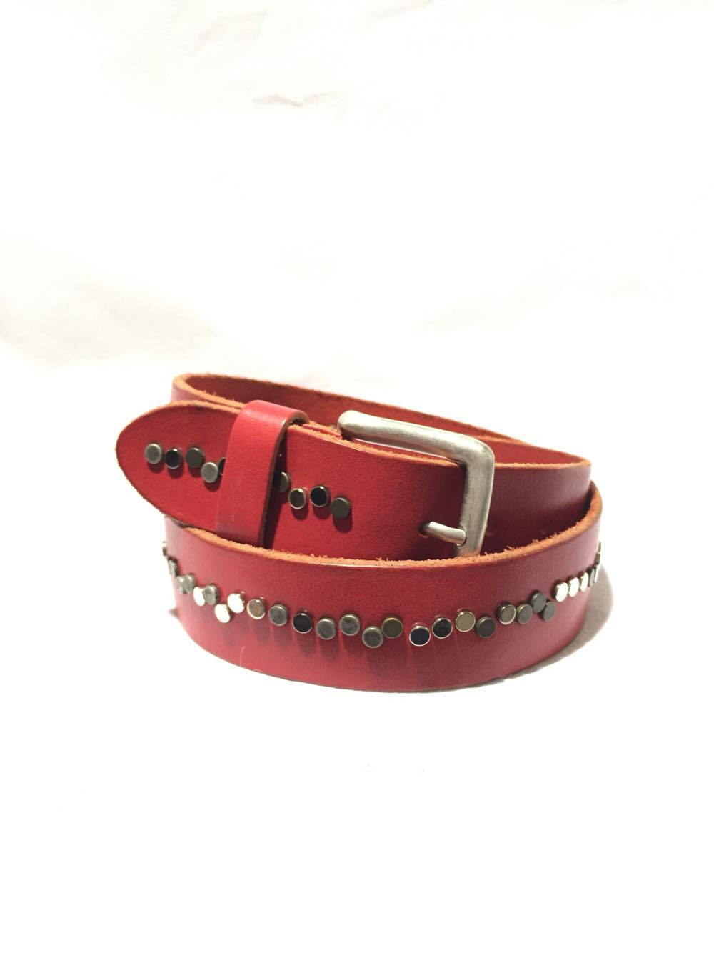 CEINTURE LIGNE CLOU - RED
