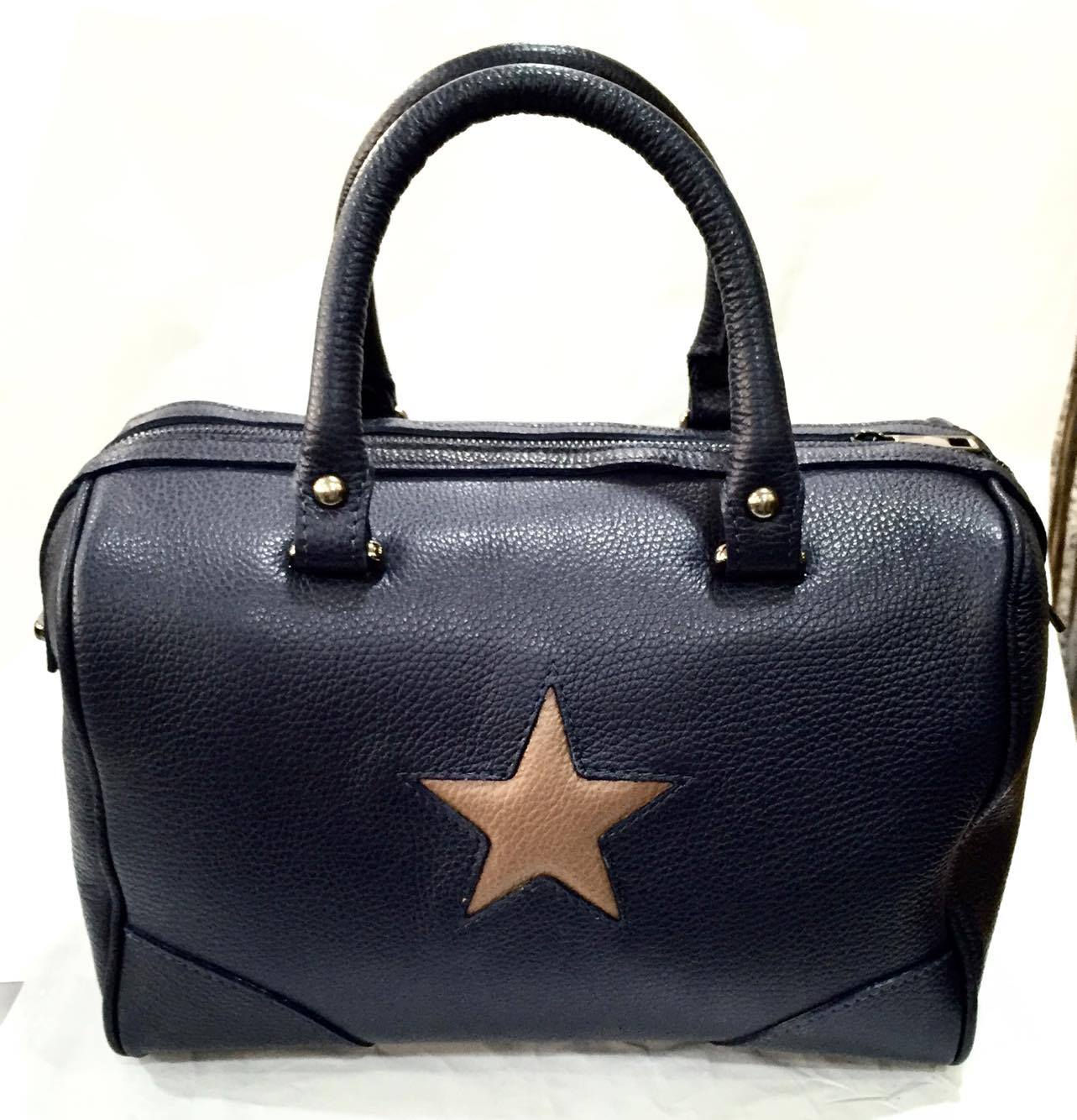 SAC CUIR ETOILE _ BLUE