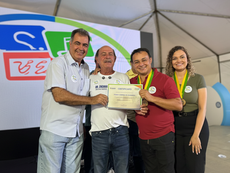 Fábio Correa, Deputado Zacharias Calil, Lulinha e Josy Santos - homenagens da Alego.