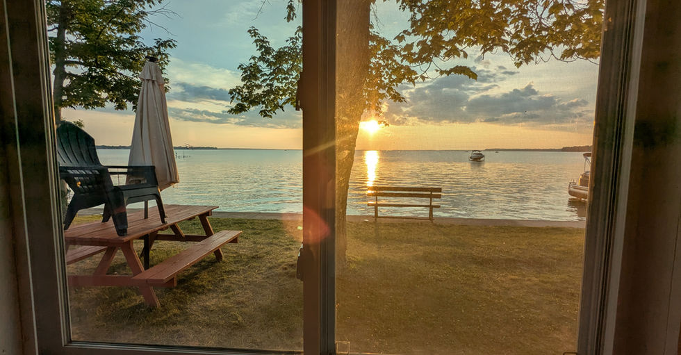 Beach House sunroom sunset