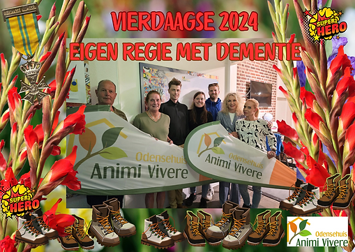 Sponsoring actie Vierdaagse 2024 Eigen regie met dementie!