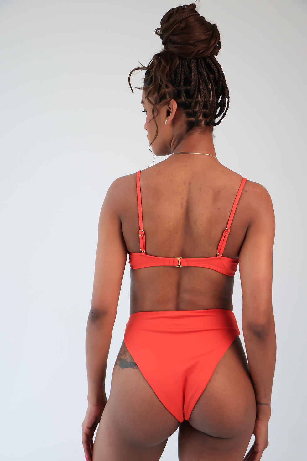 Amaré Coral Bikini Set women’s swimwear back view