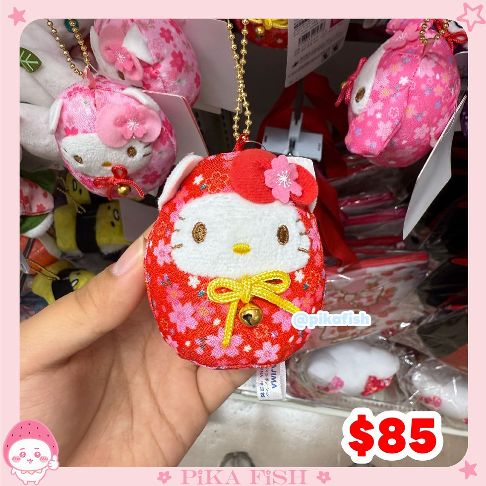縮圖：Sanrio櫻花達摩系列公仔掛件