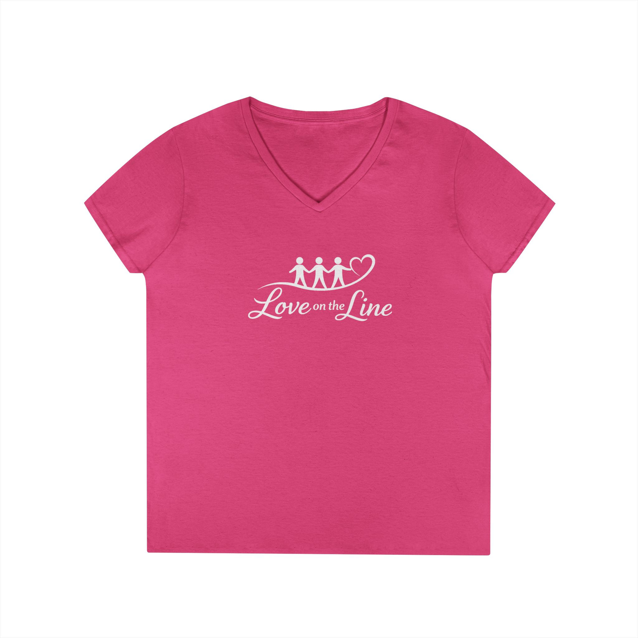 Love on the Line White V-Neck