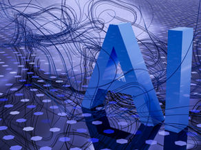 Abstract computer-generated digital illustration of the letter A representing agentic AI automation for small businesses