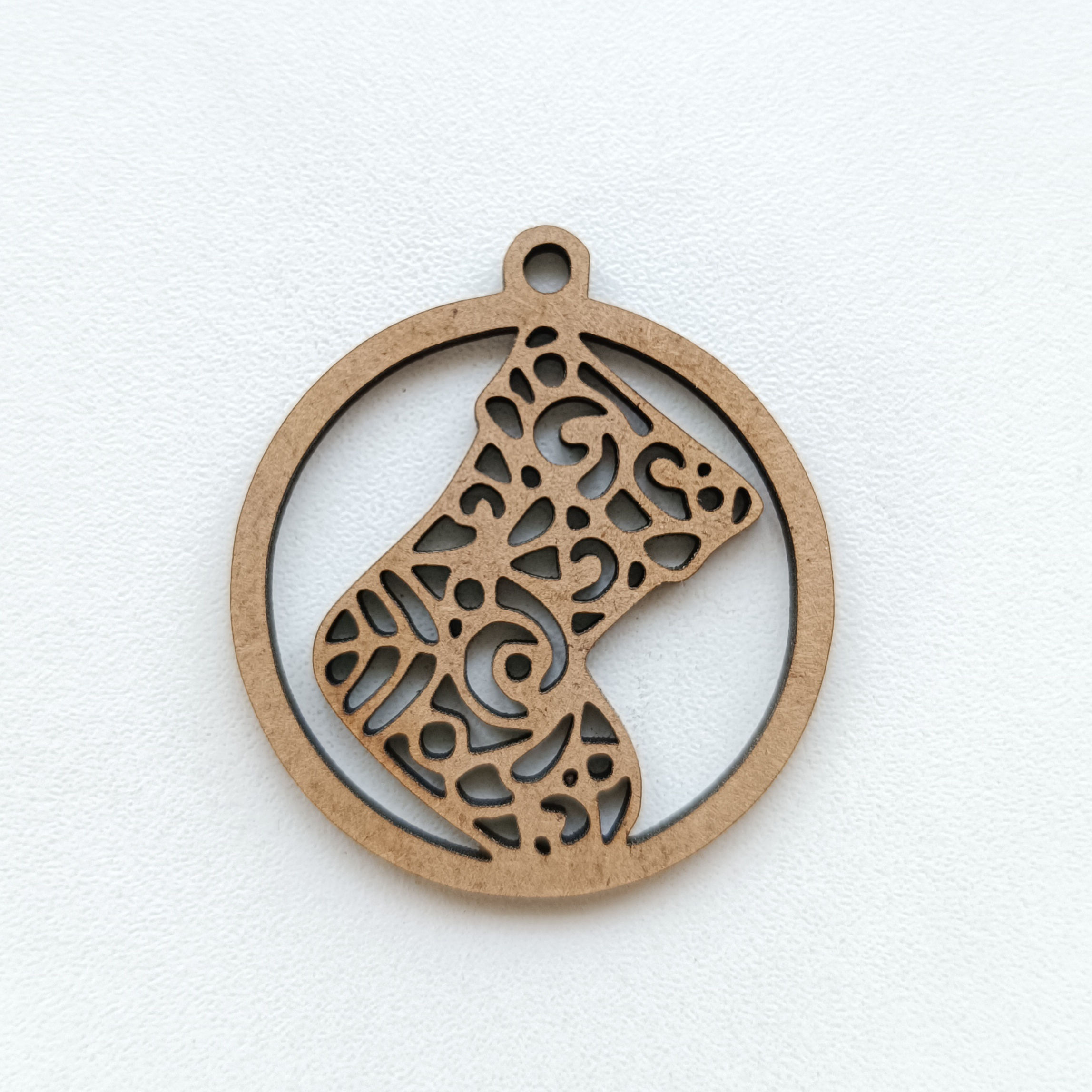 Çorap Figürlü Boyanabilir Yılbaşı Ağacı Süsü