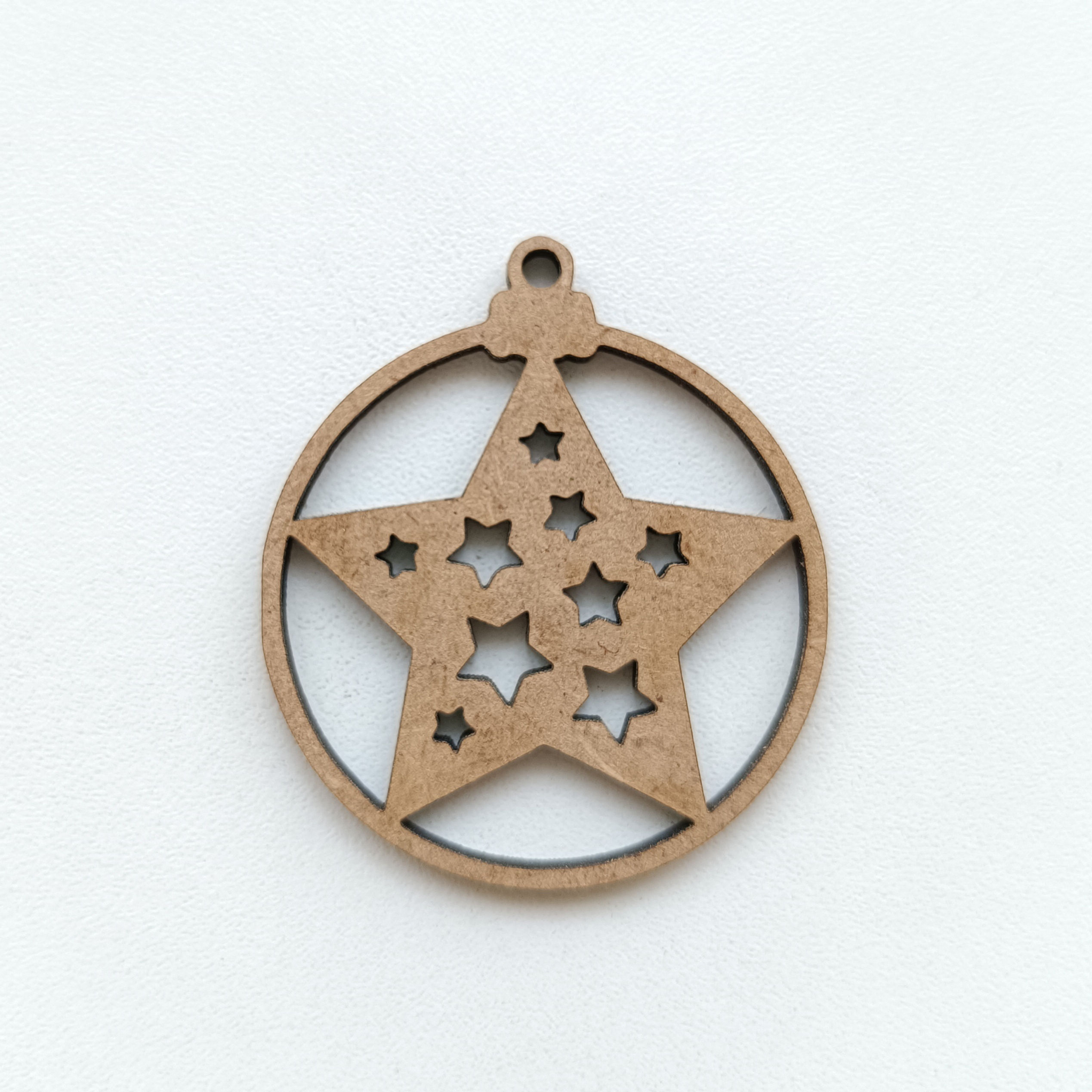 Yıldız Figürlü Boyanabilir Ağaç Süsü