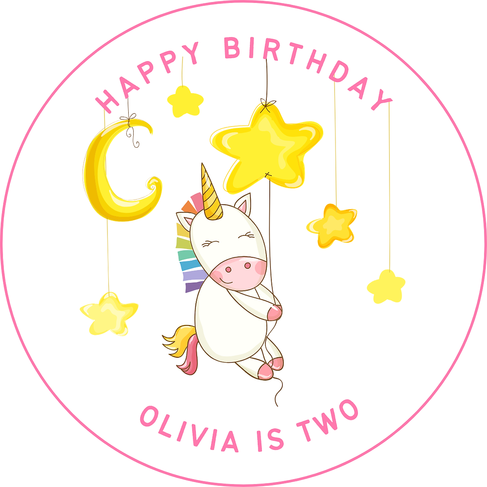 Thumbnail: Unicorn Birthday Stickers