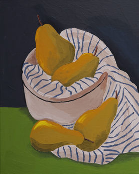 Art illustrations in acrylic paintings by Mallorca artist Ailsa Ash household items. Buy art by contacting sharon@artistsofmallorca.com or contact the artist directly