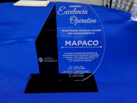 MAPACO Ferretería reconocido por Water Mission como Proveedor con Alta Eficiencia Operativa 2024