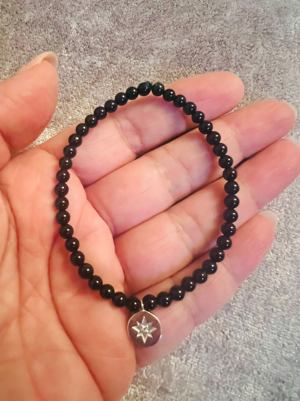 Thumbnail: Gemstone Bracelet North Star Charm