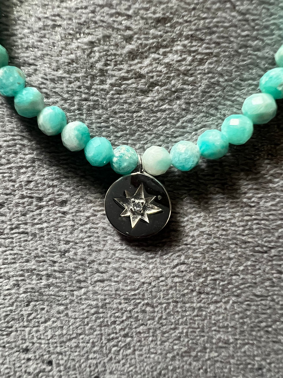 Thumbnail: Gemstone Bracelet North Star Charm