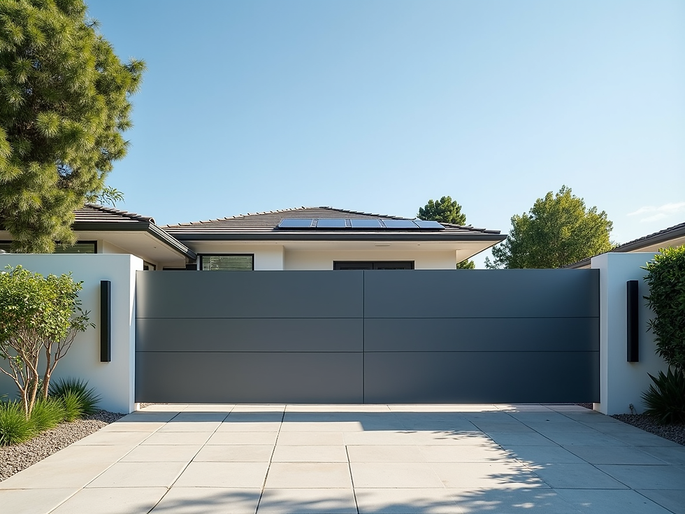 A-modern-sleek-automatic-gate-sliding-open-at-a-private-residence-under-clear-blue-skies-w