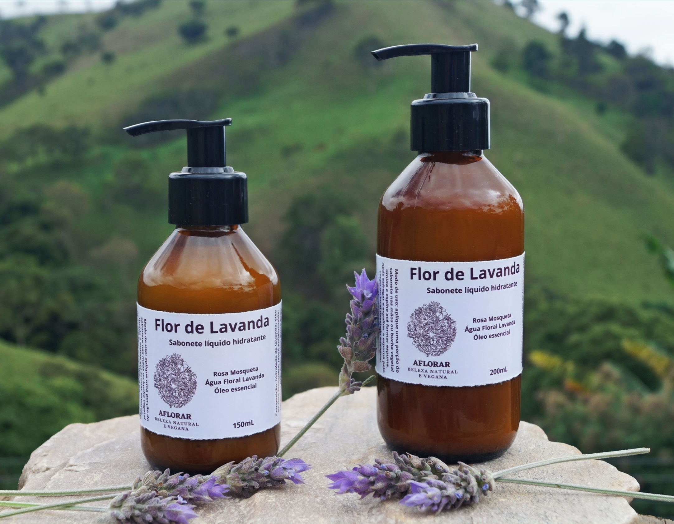 Sabonete Corporal Natural Líquido Flor de Lavanda