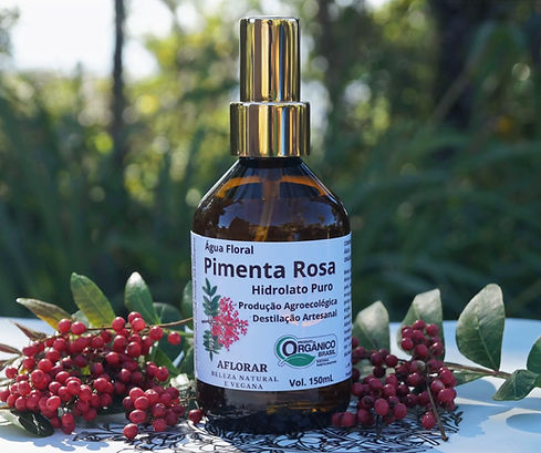 Hidrolato de Pimenta Rosa - Hidrolatos - Aflorar Destilação e Beleza Natural