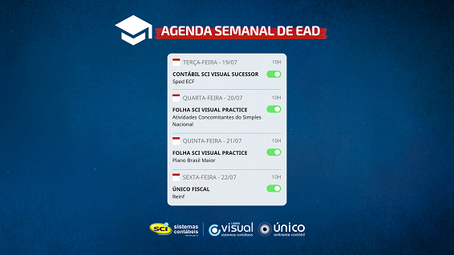 Cursos EAD SCI para Clientes - Agenda Semanal