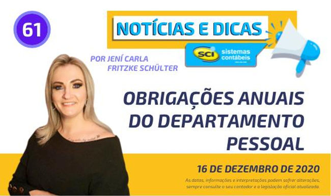 OBRIGAÇÕES ANUAIS DO DEPARTAMENTO PESSOAL