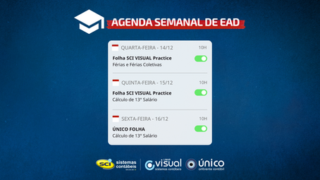 Cursos EAD SCI para Clientes - Agenda Semanal