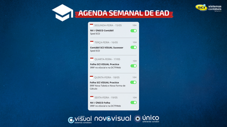 Cursos EAD SCI para Clientes - Agenda Semanal