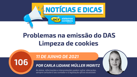 Problemas na emissão do DAS - Limpeza de cookies