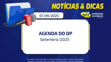 DP: Agenda prazos e obrigações do mês de SETEMBRO/2025
