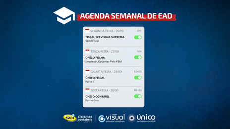 Cursos EAD SCI para Clientes - Agenda Semanal