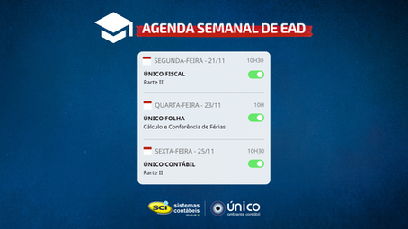 ÚNICO - Agenda Semanal de EADs