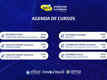 Cursos EAD SCI para Clientes - Agenda Semanal