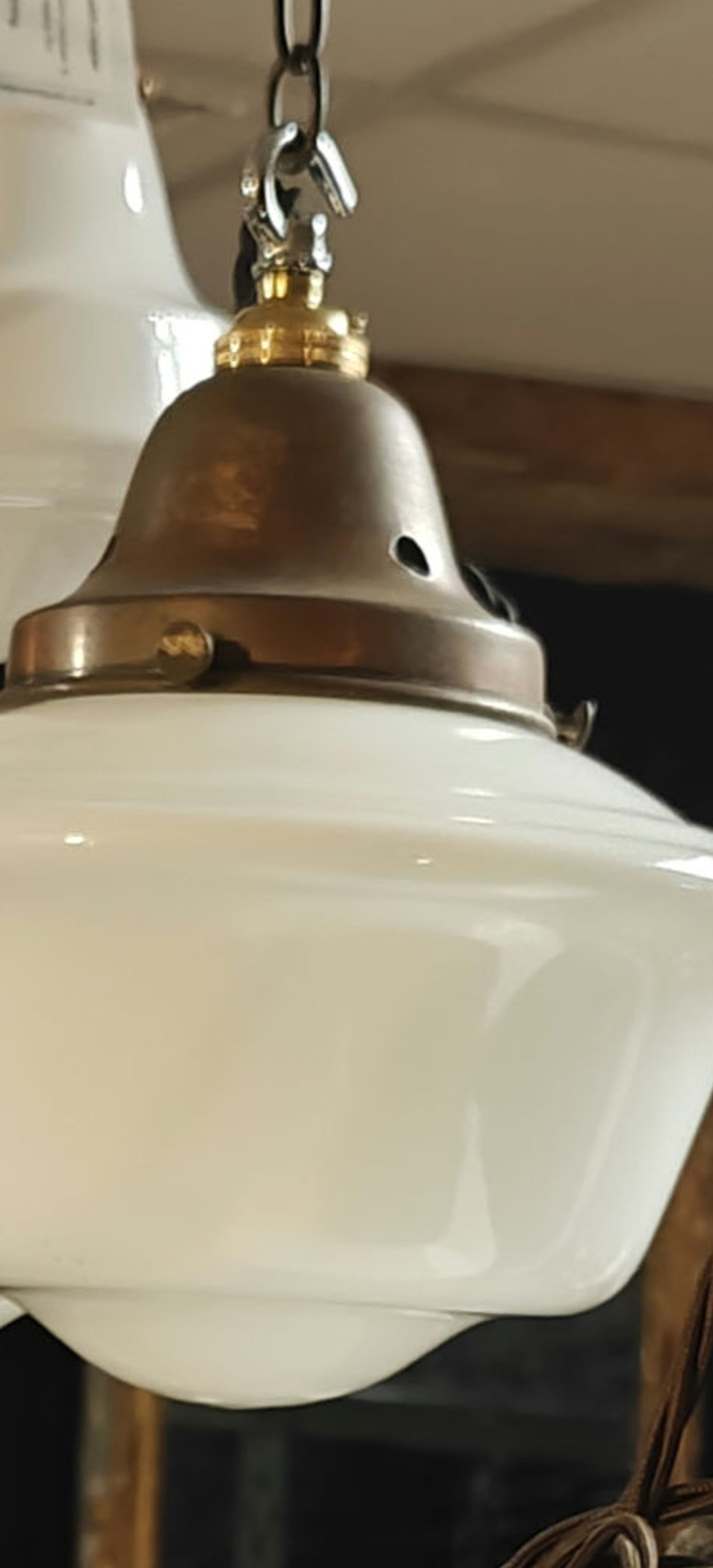 26cm antique opaline pendant