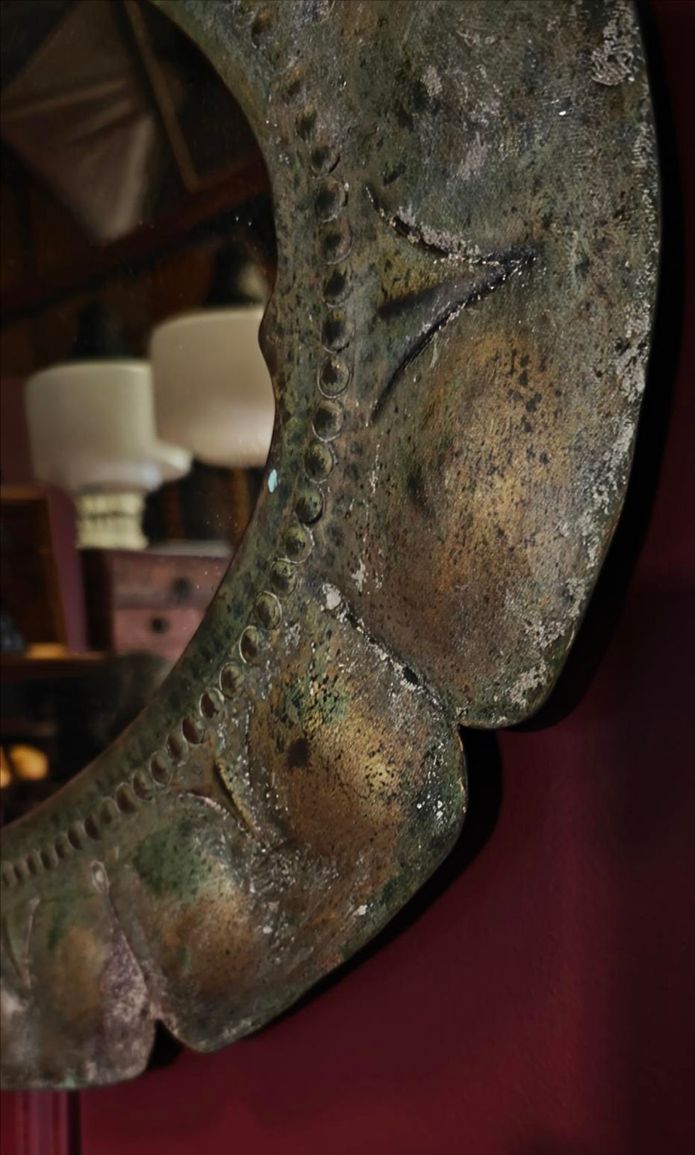 Thumbnail: Brass patinated mirror early 20th century