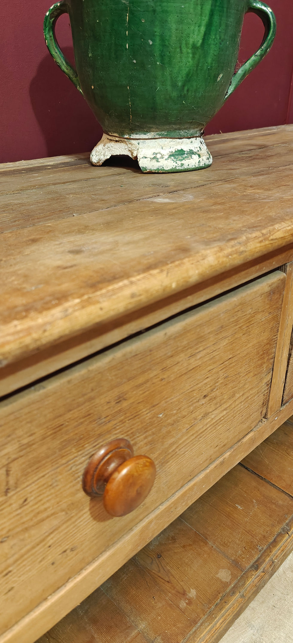 Thumbnail: Victorian antique pine dresser base