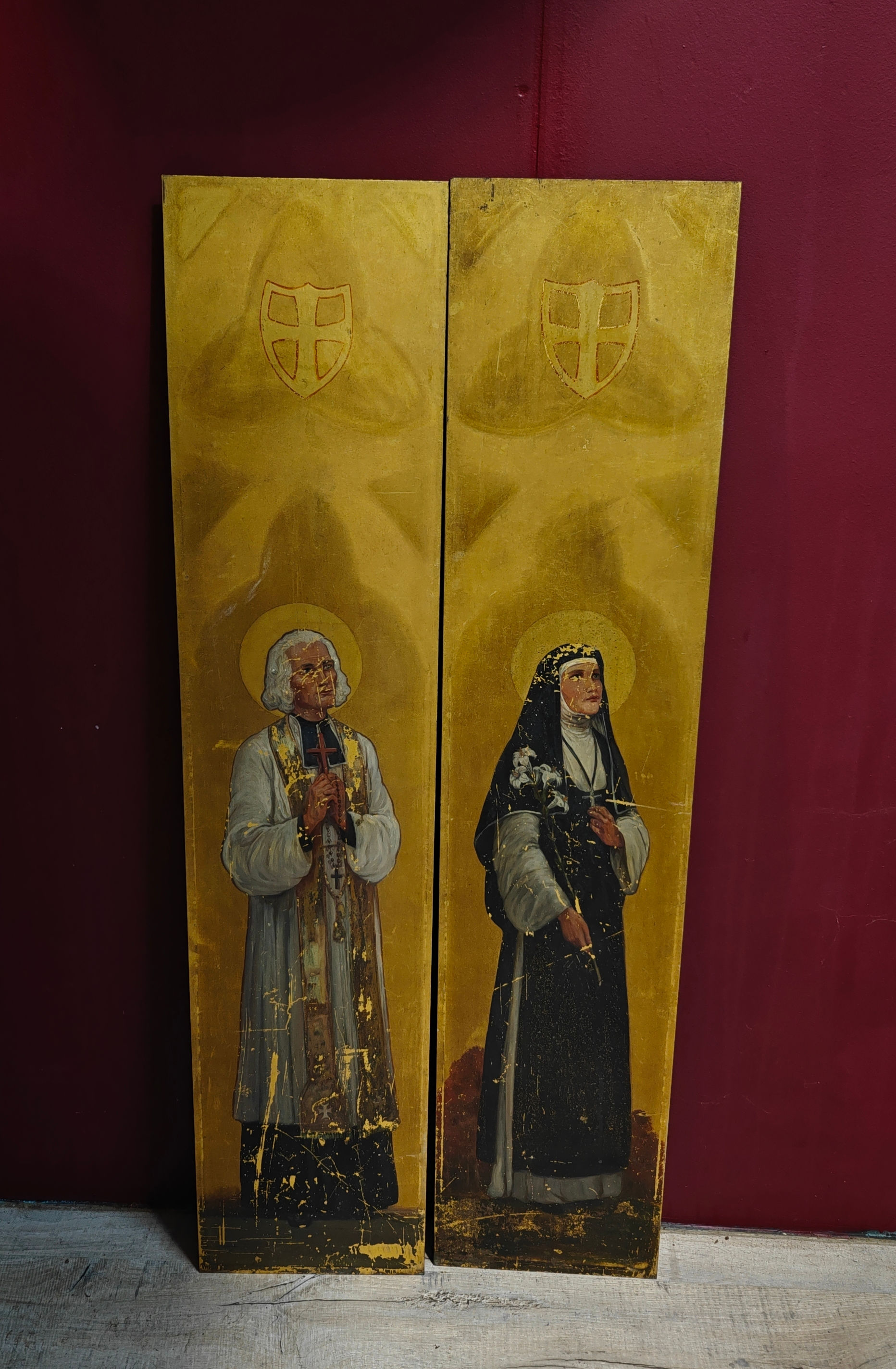 Ecclesiastical oil paintings on copper