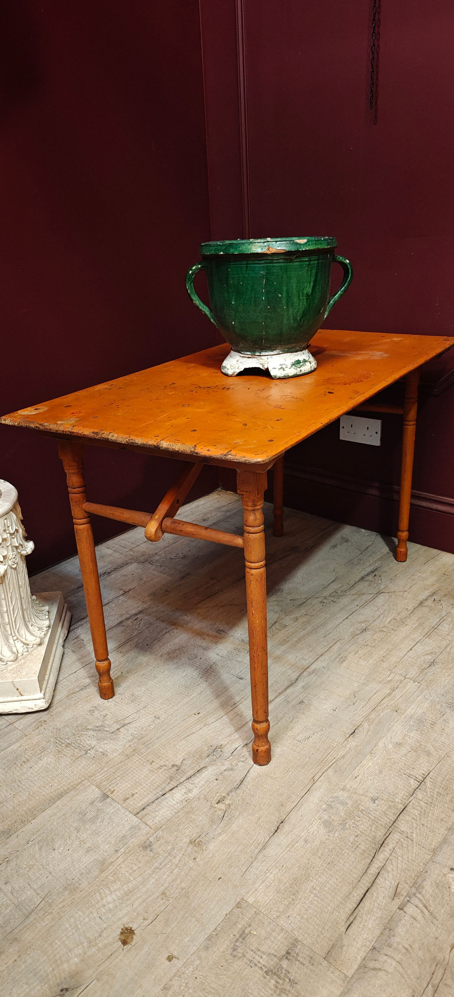 Orange painted early 20th Century table