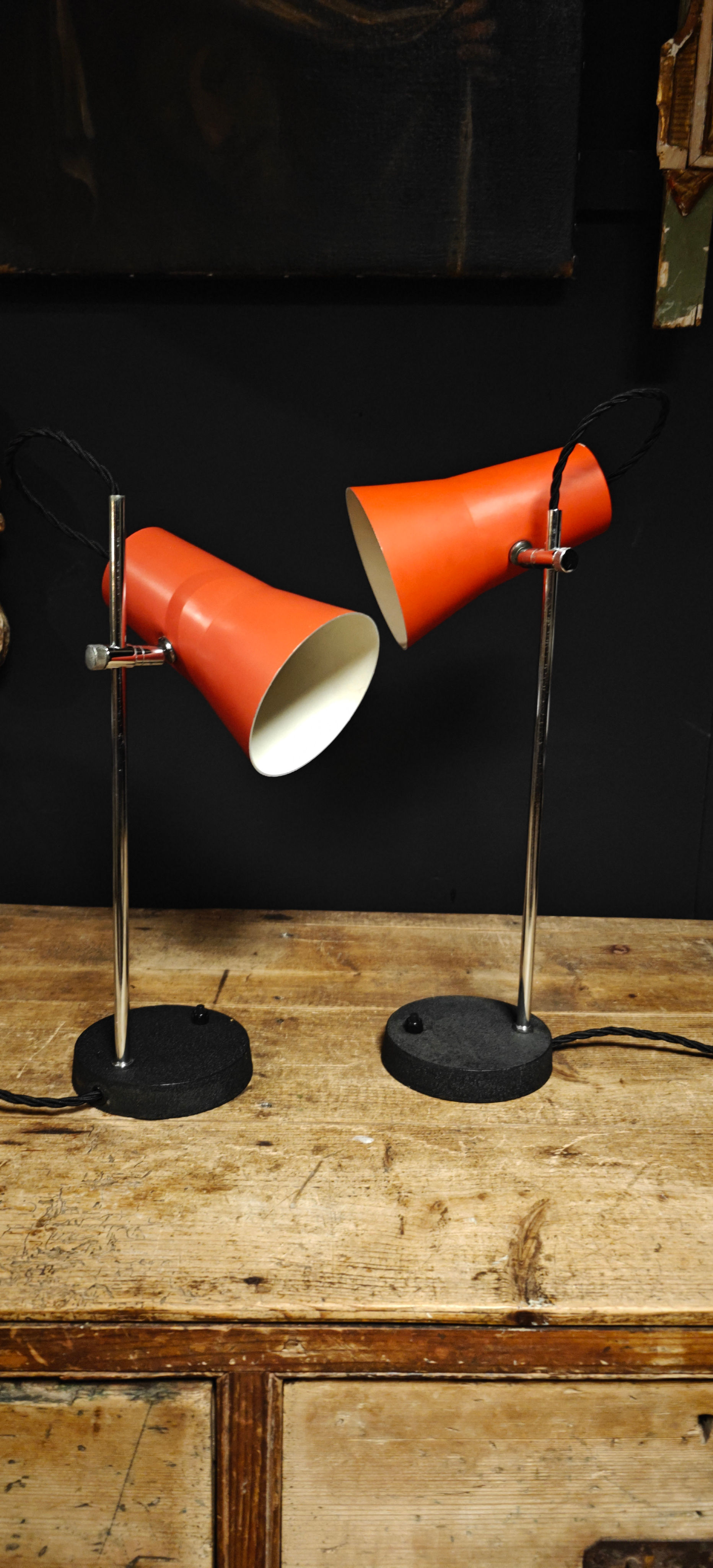 Mid century desk lamps (pair)