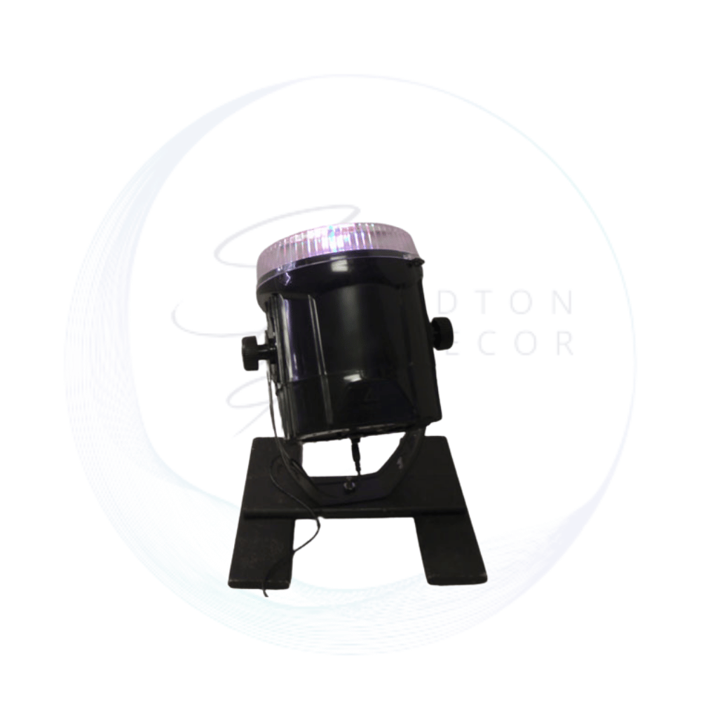 LED disco light measuring 40cm high by 30cm wide for disco themed event lighting