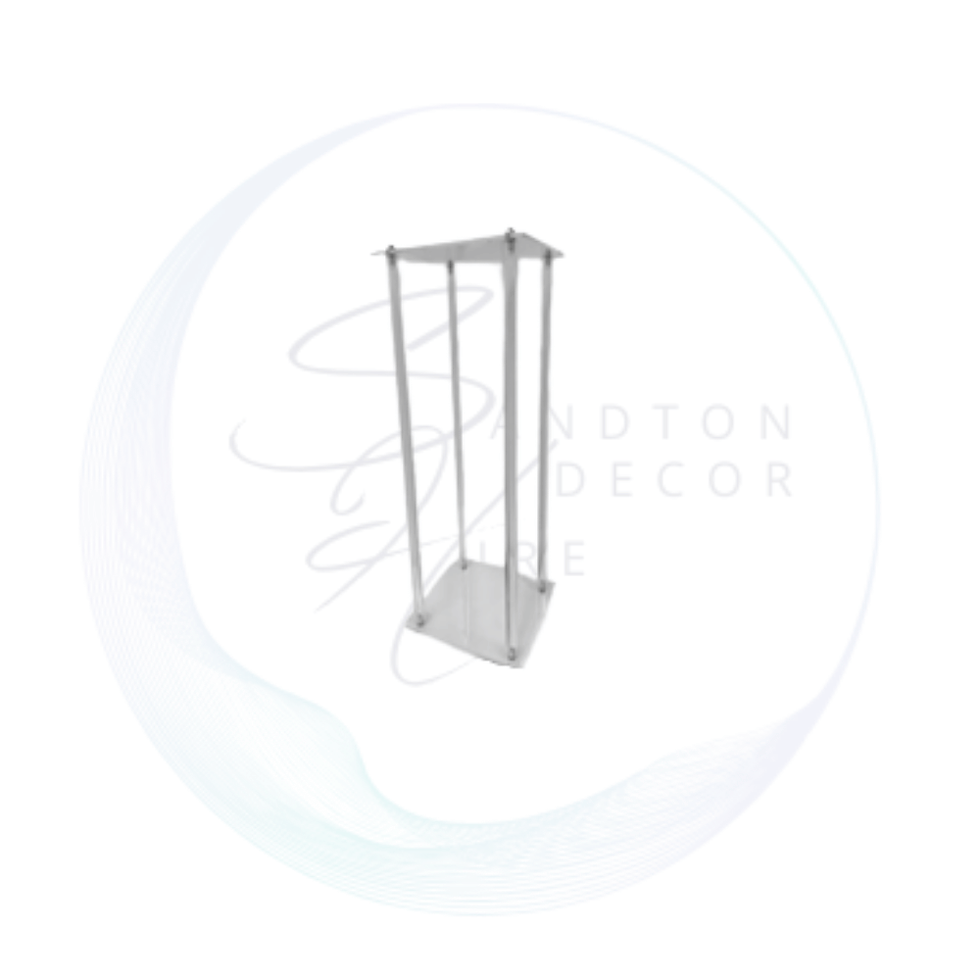 Medium acrylic table stand, 60 cm high, ideal for event styling, signage, and modern decorative displays