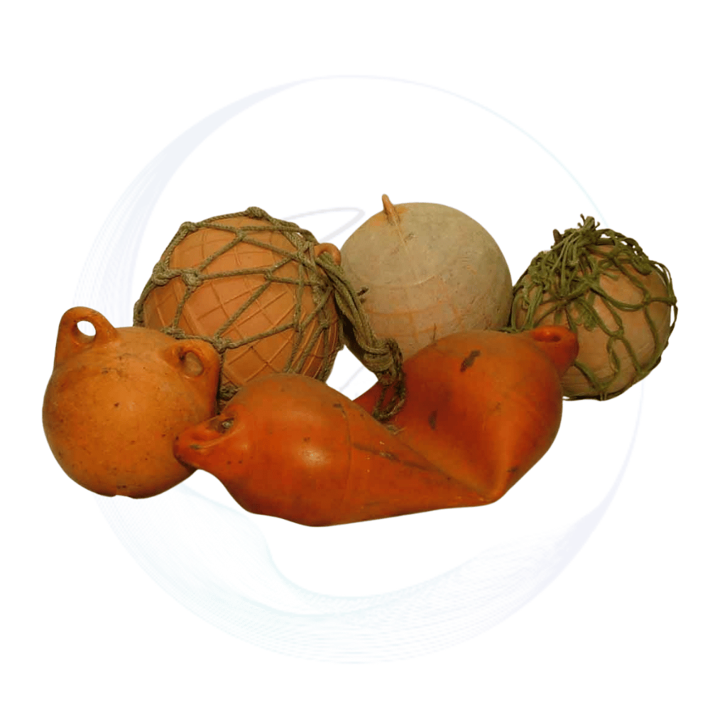 Assorted nautical buoy decor prop for beach, nautical and pirate themed event styling