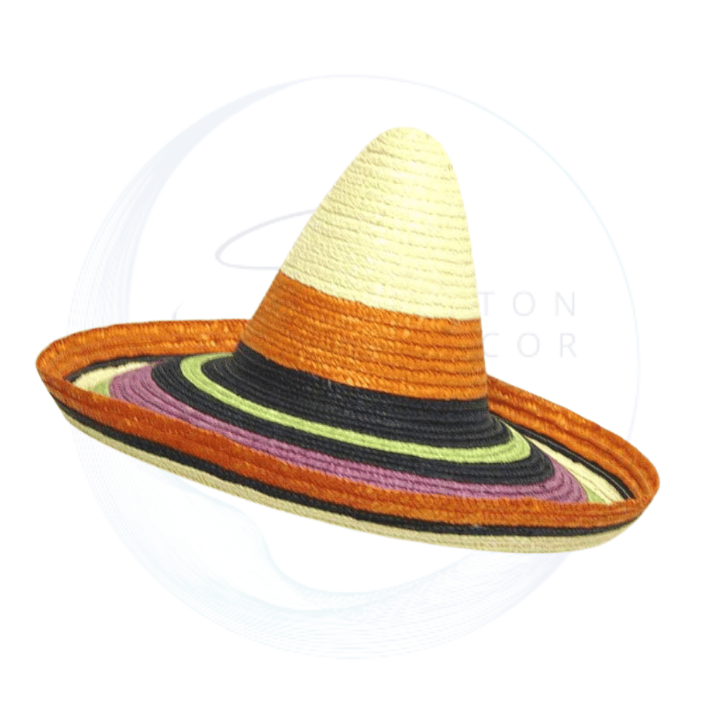 Assorted Mexican sombrero hat measuring 50cm in diameter for fiesta themed parties and event decor