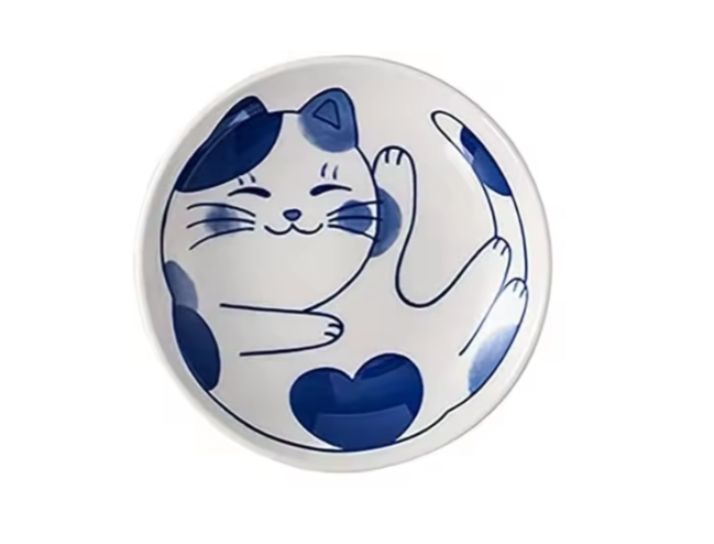 Whiskers Friendly Ceramic Plate "Calico Cat"