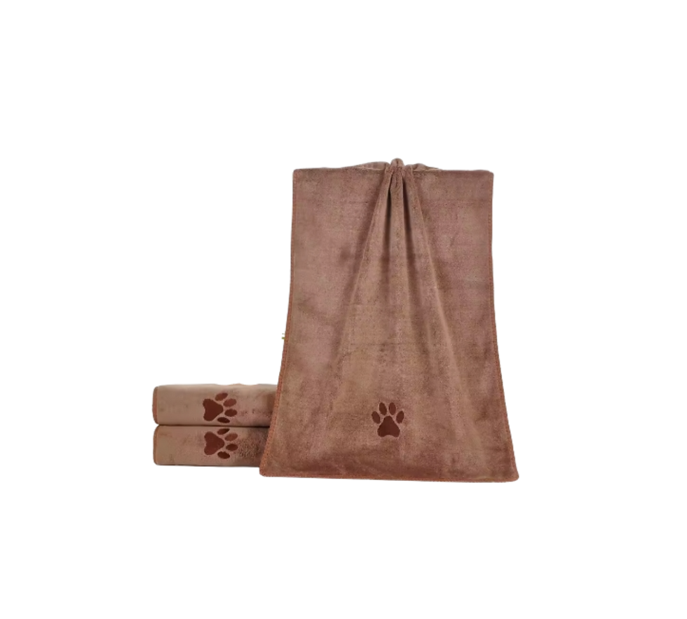 Microfiber Pet Bath Towel Brown