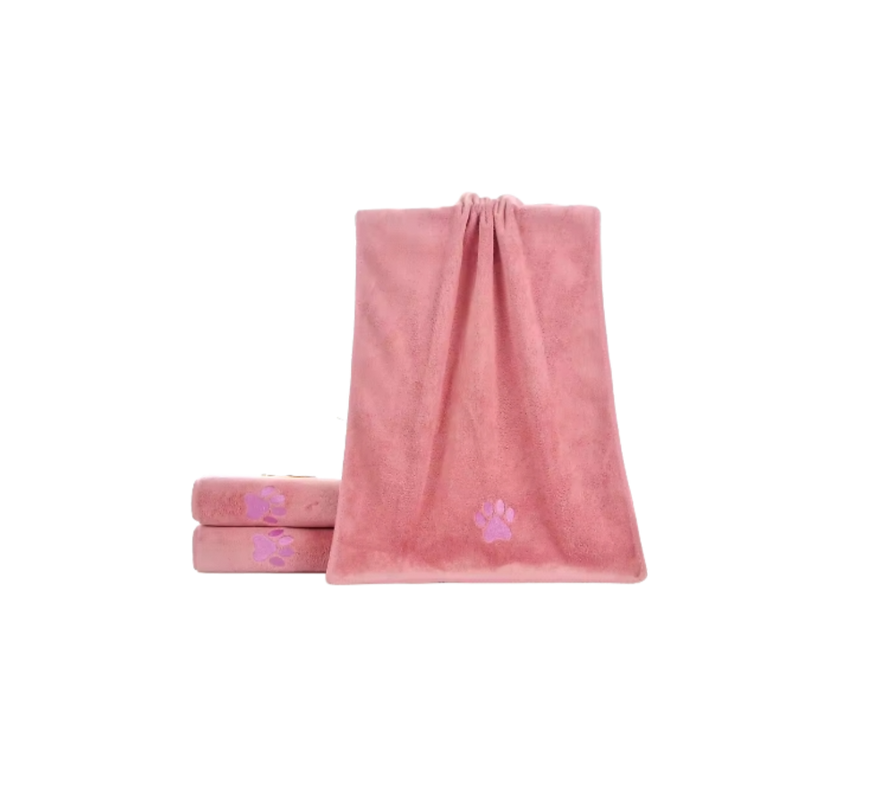 Microfiber Pet Bath Towel Pink