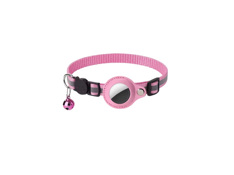 Apple AirTag Holder Cat Collar Pink
