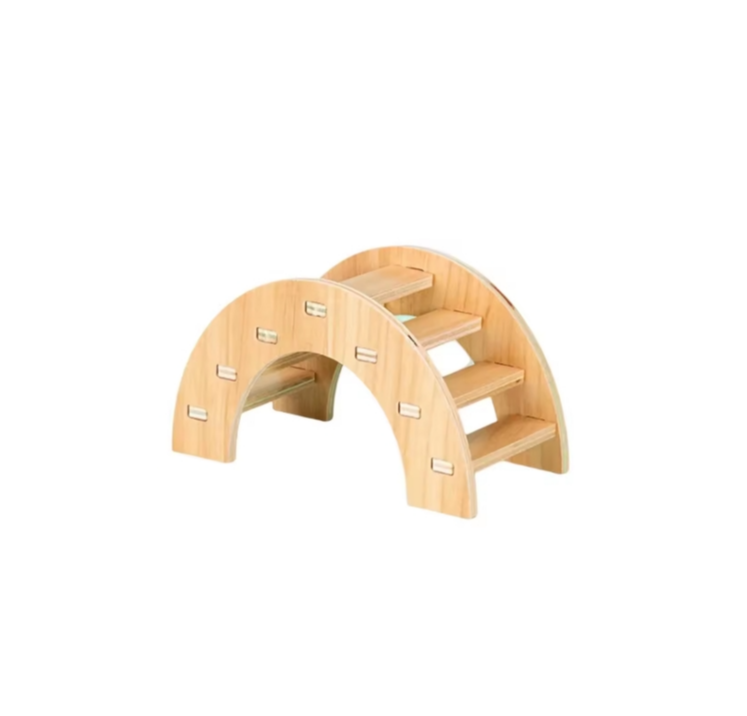 Wooden Climbing Bridge for Small Rodents
