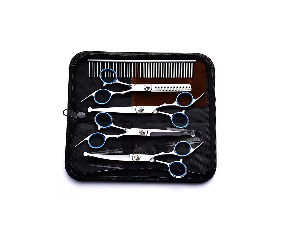 Grooming Scissors Set – Stainless Steel Blue