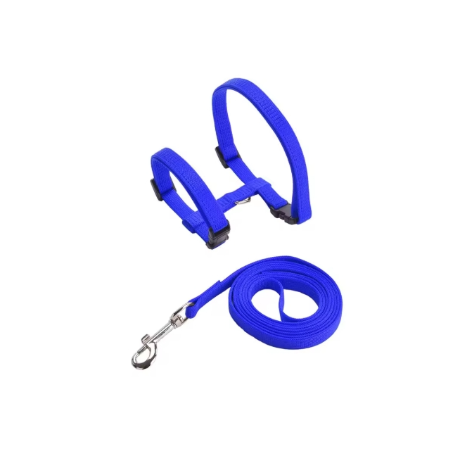 Cat Harness & Leash Blue