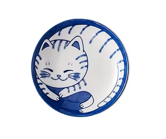 Whiskers Friendly Ceramic Plate "Tabby Cat"
