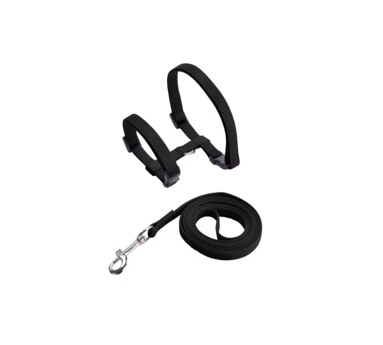 Cat Harness & Leash Black