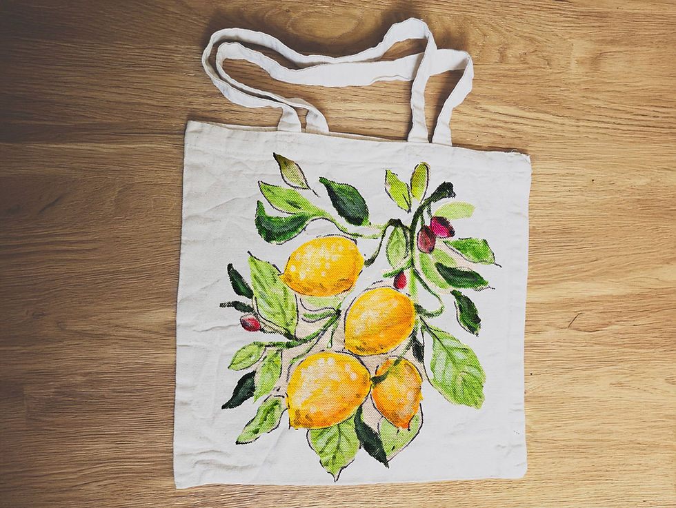 WARRINGTON NEW Paint a Tote Party - Lemon Dreams (SM)