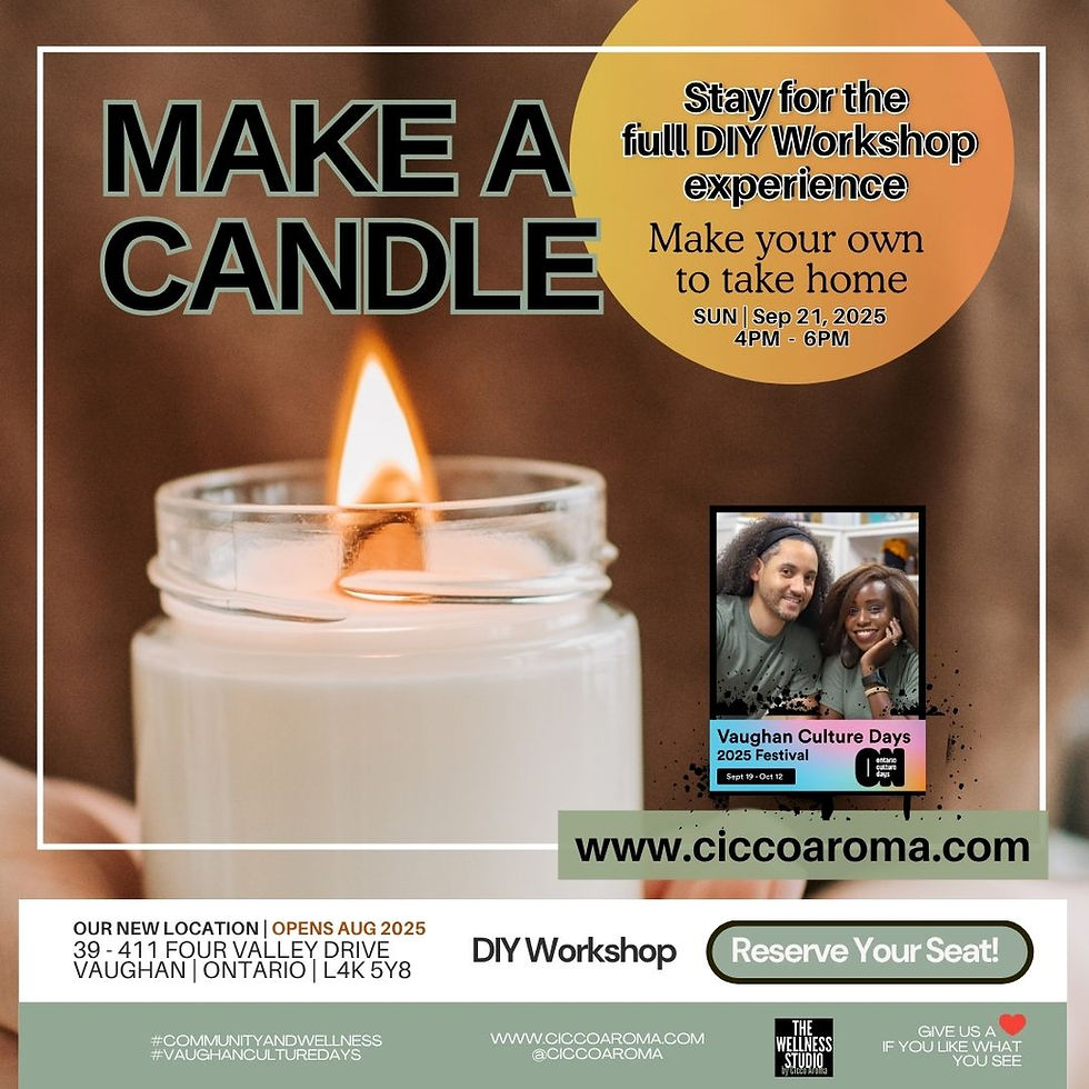 Scent & Sip: A Candle Making Experience + Perfume /Body Spritz Craft Pass